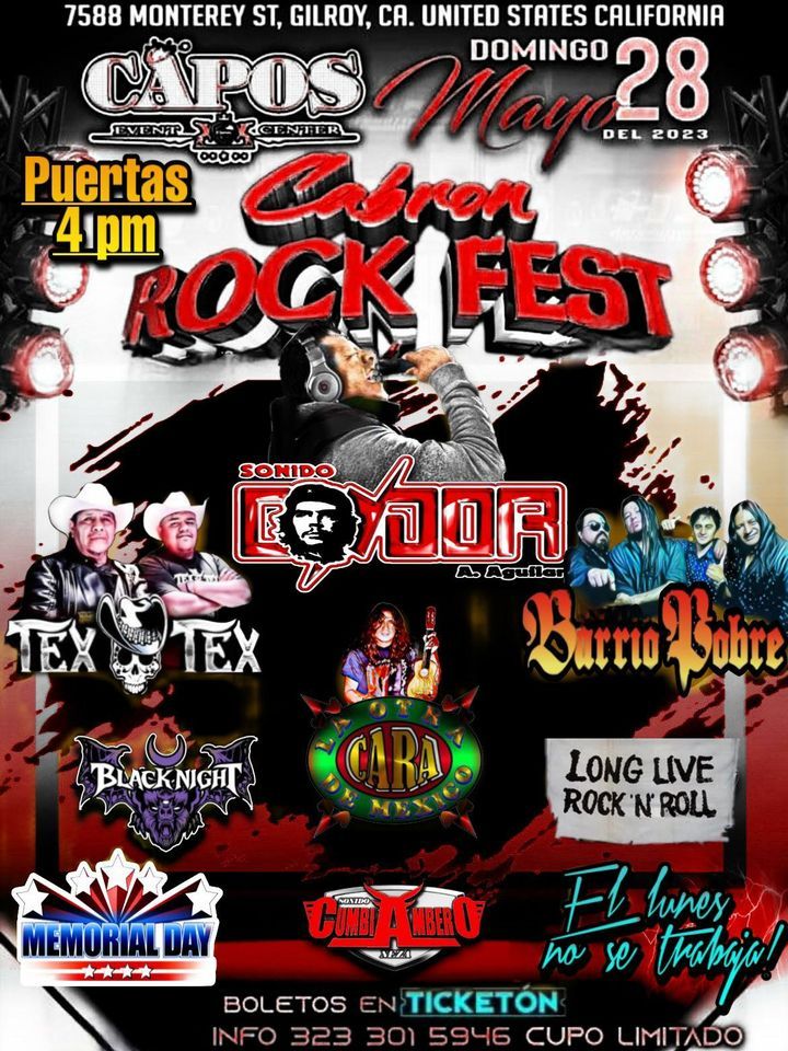 CABRON ROCK FEST 2023, Capos Event Center, Gilroy, 28 May 2023