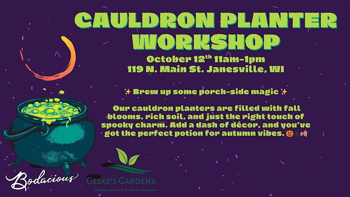 Cauldron Planter Workshop w\/ Geske's Gardens
