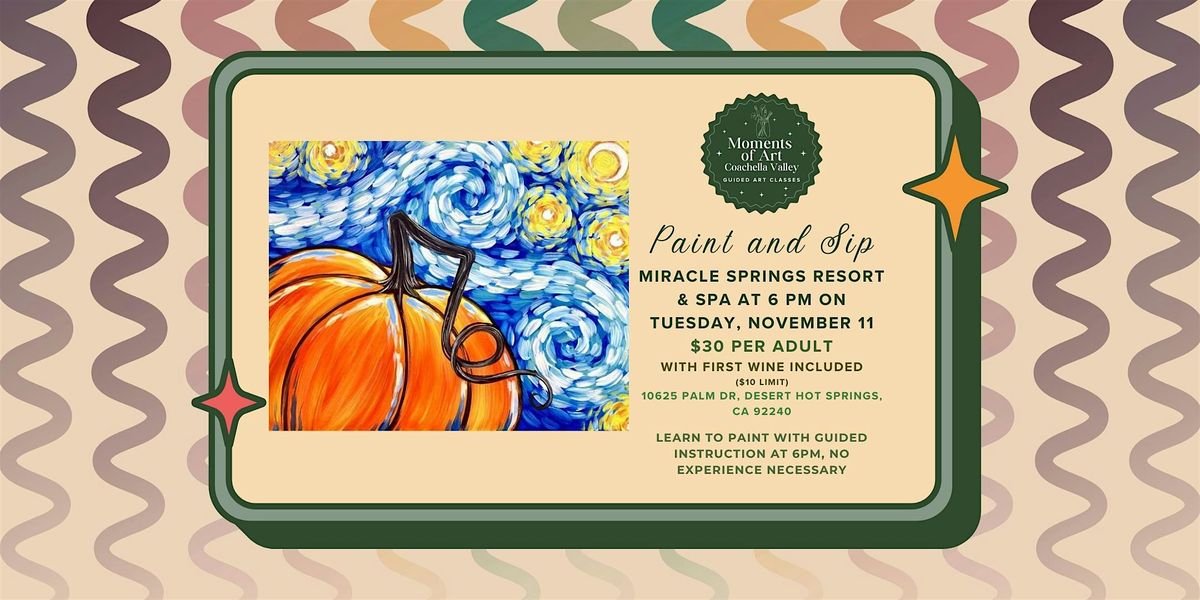 Starry Night Pumpkin Paint and Sip (Buy 3, Get 4th Ticket Free)