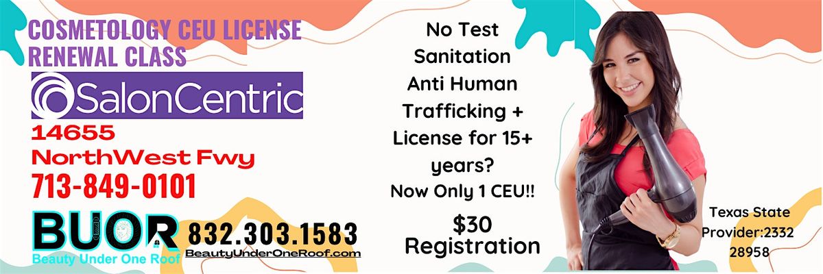 Texas Cosmetology License Renewal CEU Class