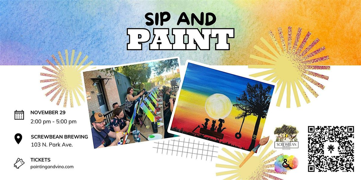 Pets at Sunset Sip and Paint