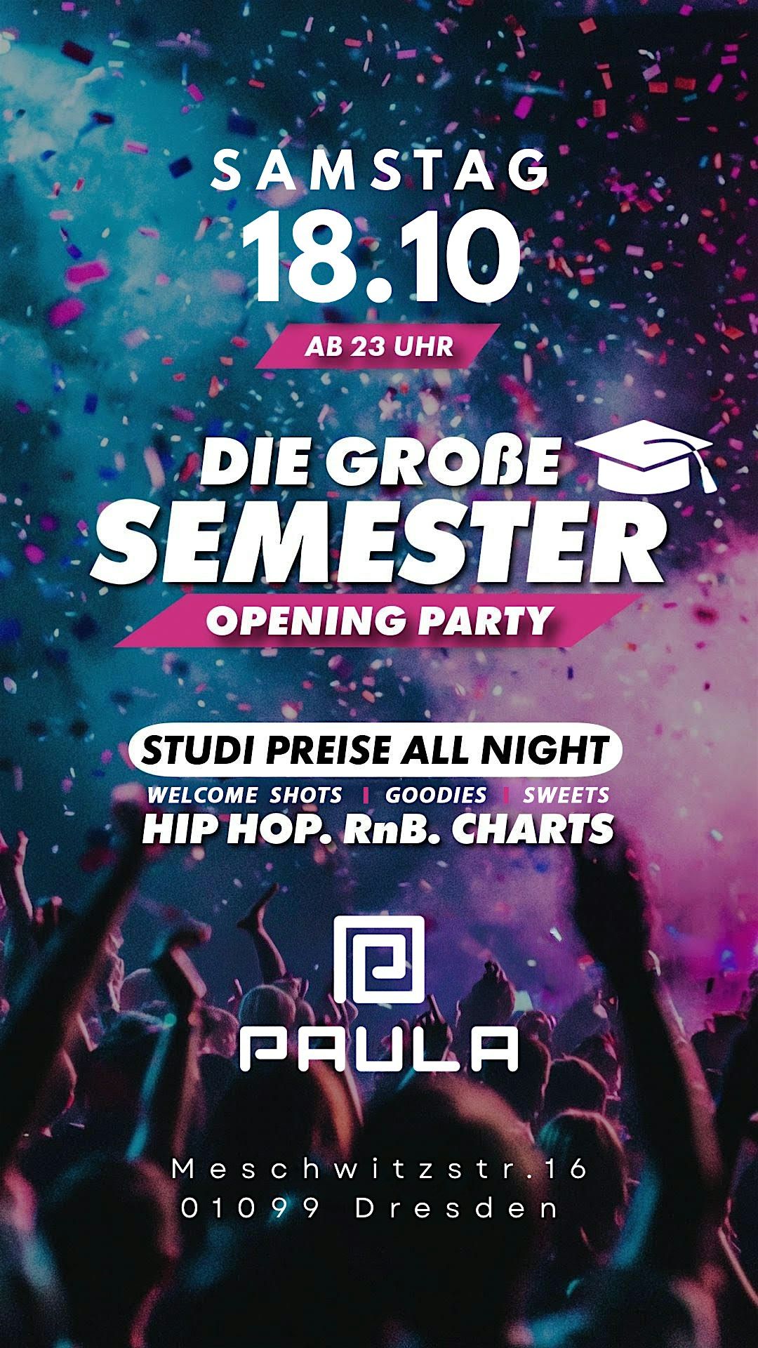 SEMESTER OPENING PARTY \u2022 WiSE 25\/26 \u2022 SA. 18.10