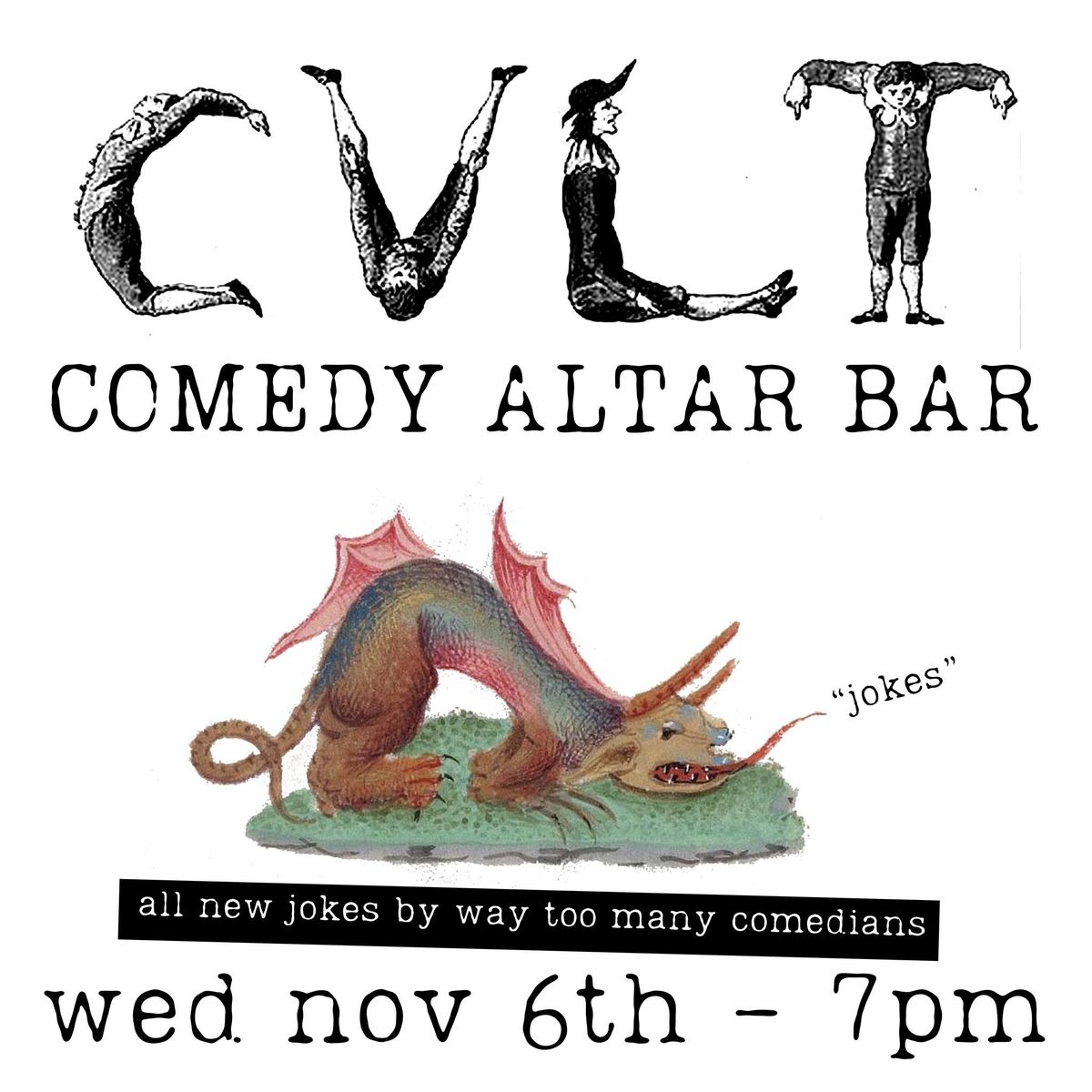 CULT Comedy Altar Bar Wed Nov 6th 2024 - FREE ENTRY!