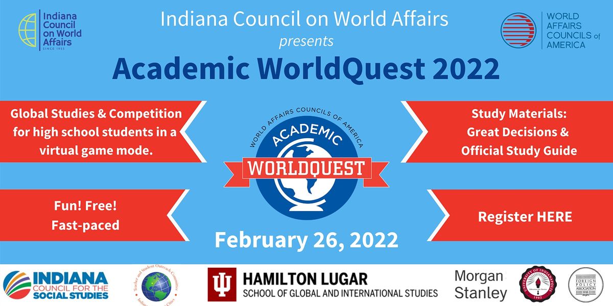 2022 In Academic Worldquest Team Registration University Of Indianapolis 26 February 2022 Home Ec Cookie Event Danville Indiana 2022