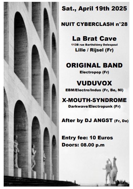 VUDUVOX @ Brat Cave, Lille\/Rijsel (Fr) + Original Band + XMS + DJ Angst