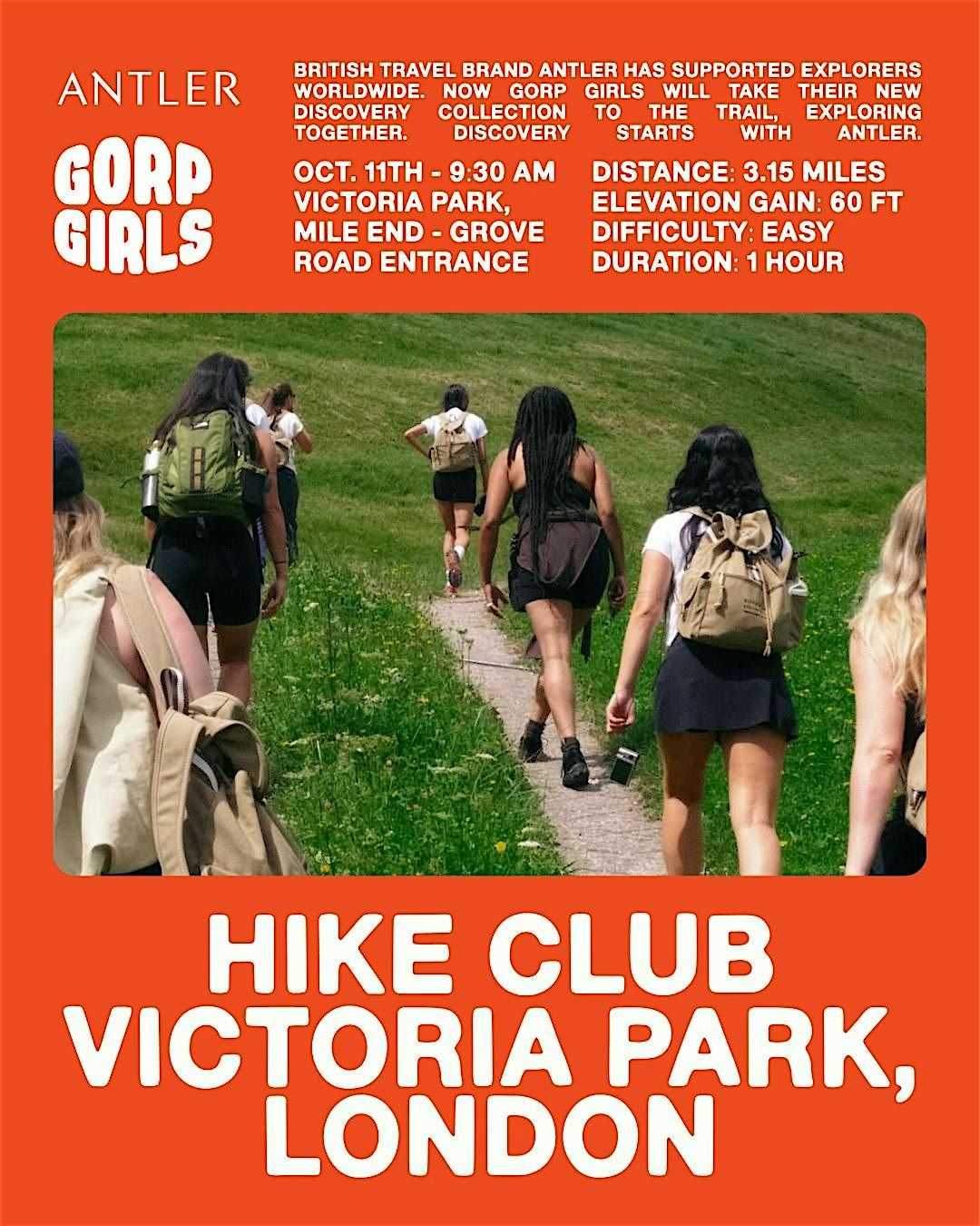 ANTLER X GORPGIRLS UK VICTORIA PARK HIKE