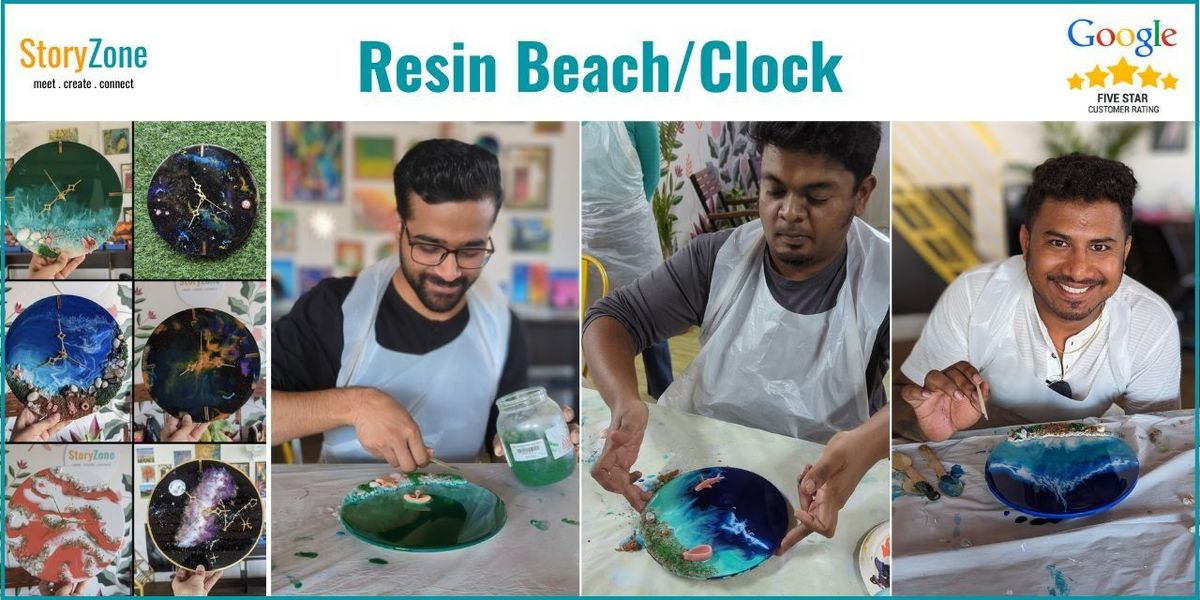 Resin Beach\/Clock
