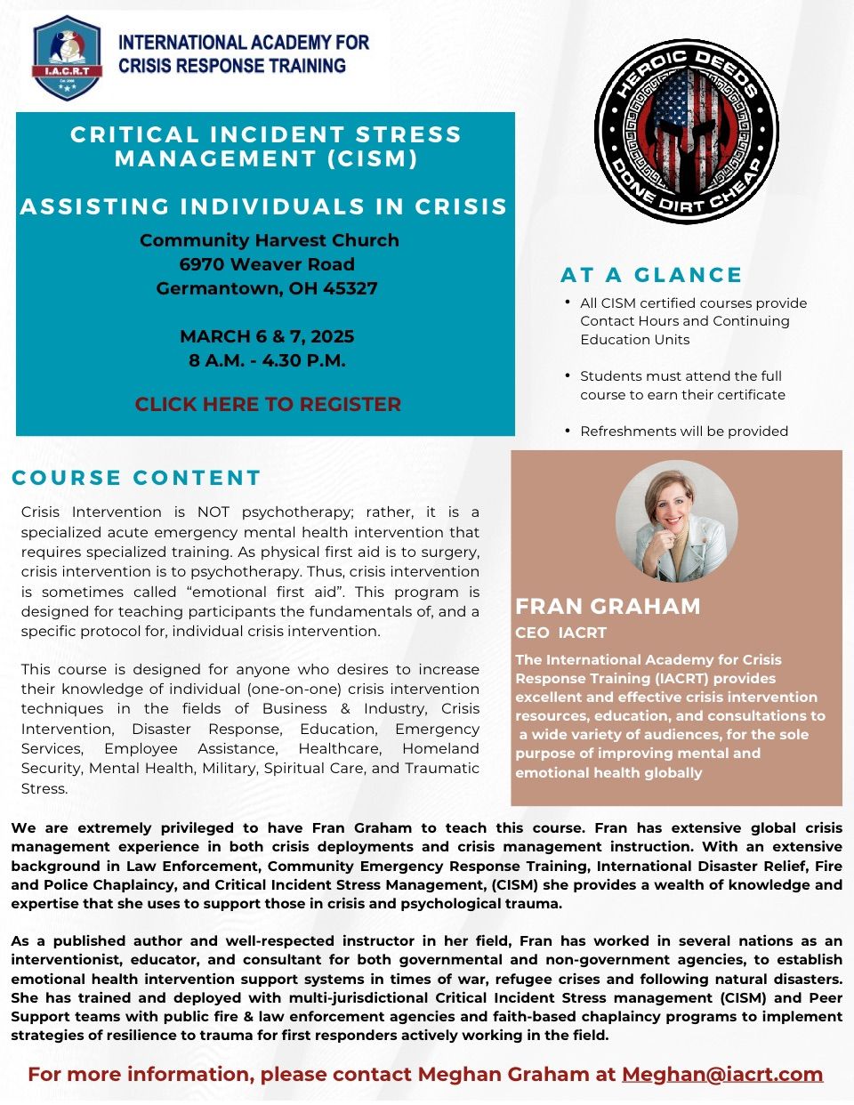 Critical Incident Stress Management (CISM) Training