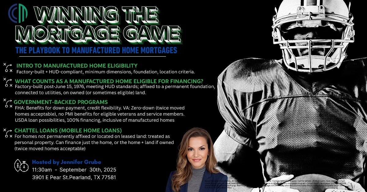 Winning the Mortgage Game: The Playbook to Manufactured Home Mortgages
