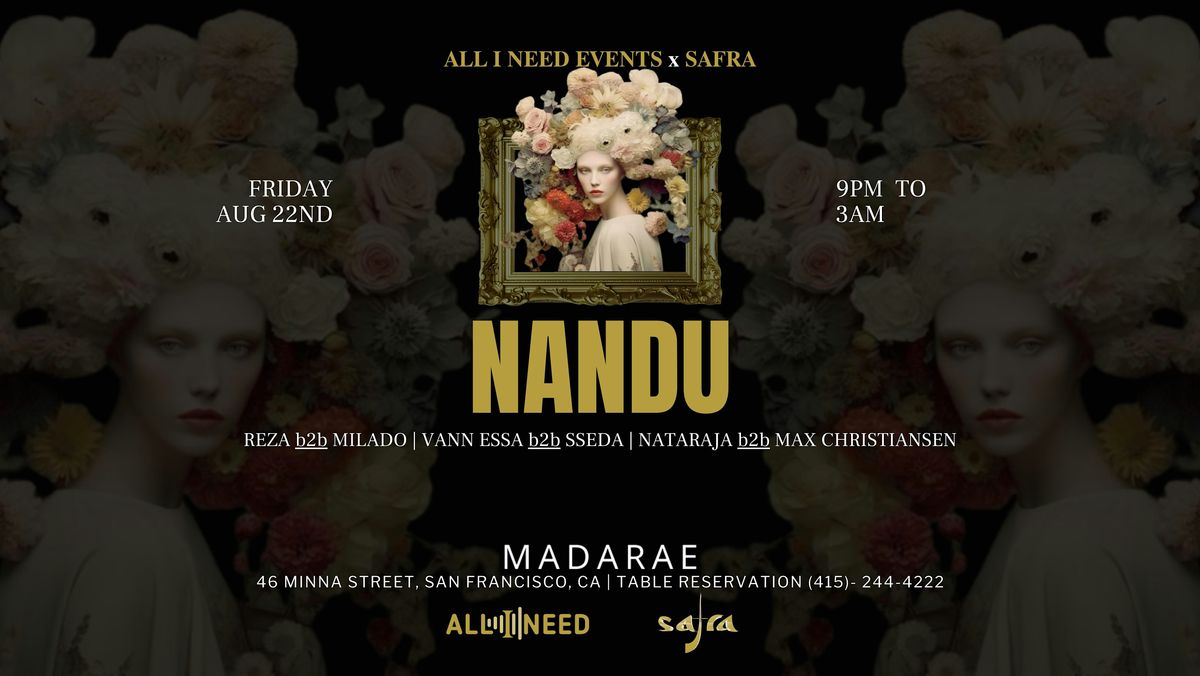 NANDU [MELODIC\/DEEP\/AFRO HOUSE] at Madarae
