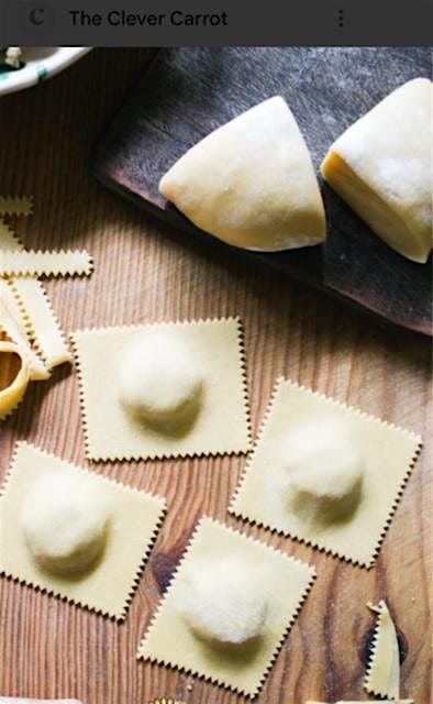 Homemade Beef and Cheese Ravioli, Cheesy Garlic Bread