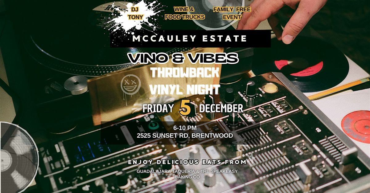 Vino & Vibes Vinyl Night + 4th Quarter Vino Olivo Club Pick Up