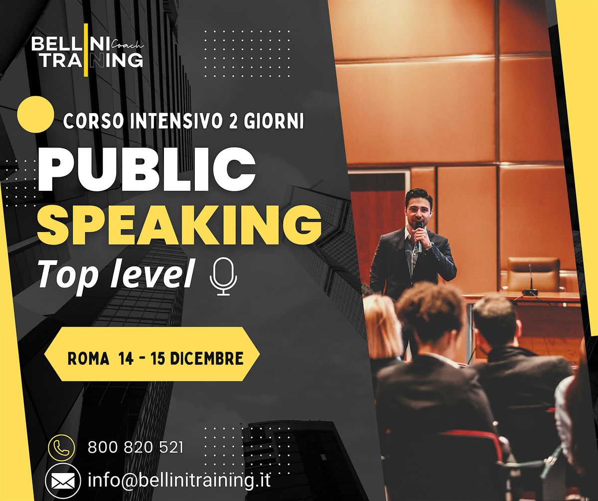 Corso di Public speaking top level