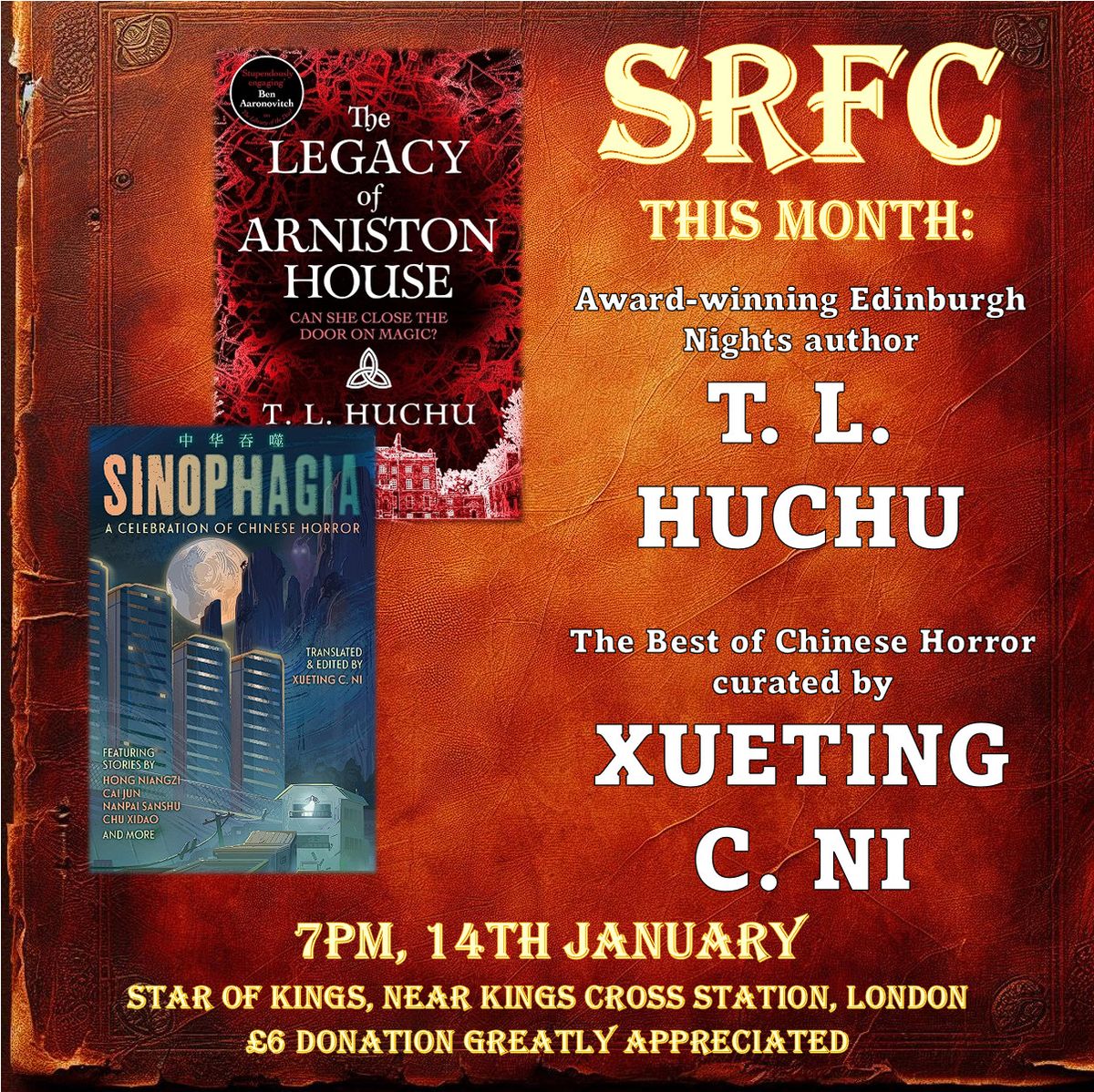 SRFC #106 T.L.Huchu and Xueting C. Ni