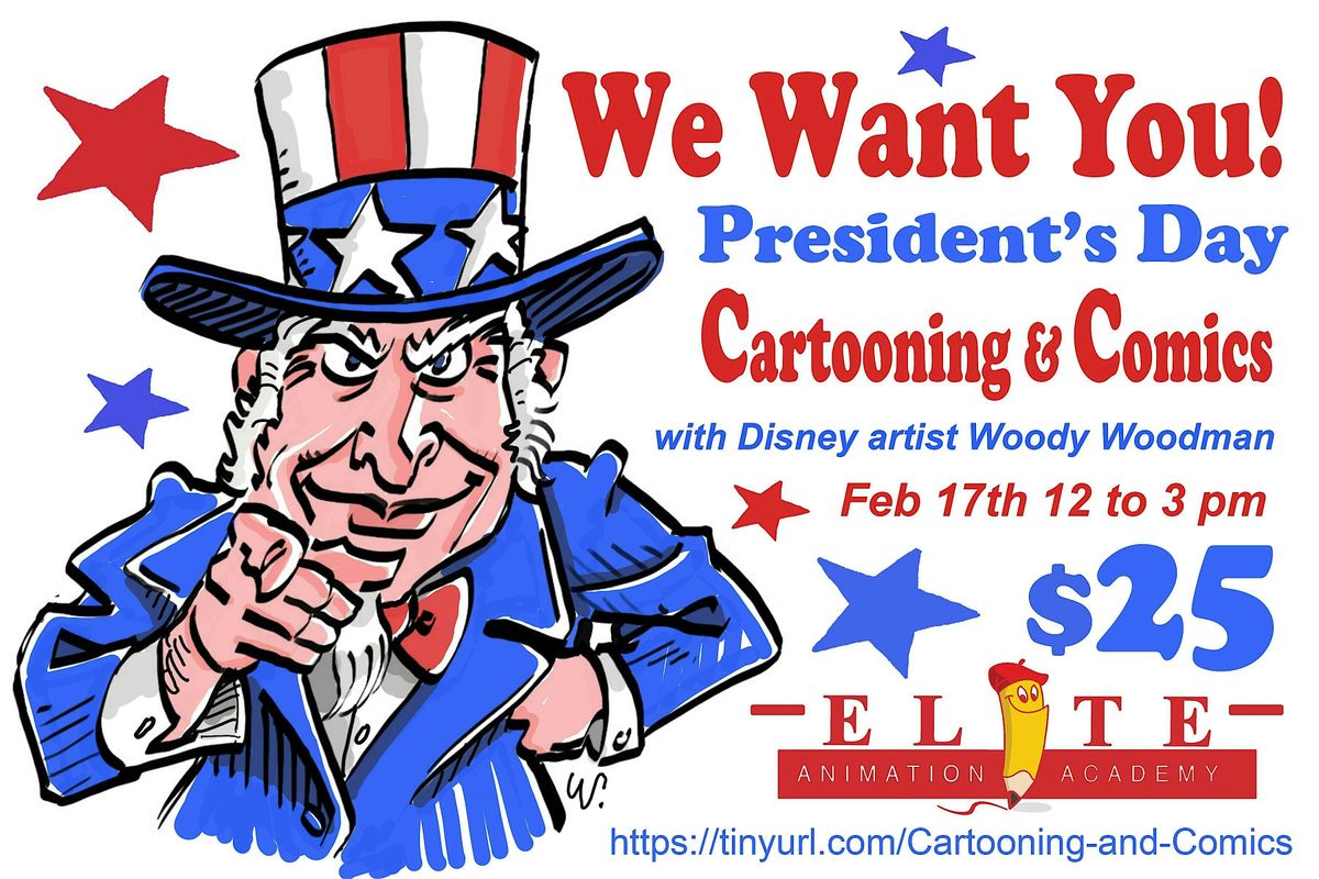 "Patriotic Themed" Cartooning & Comics  Workshop - FEB 17th President's Day