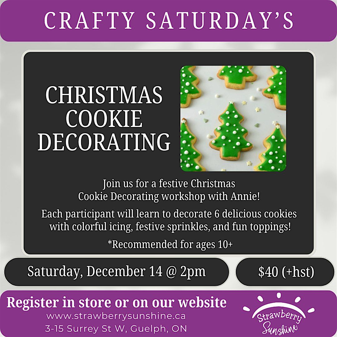 Christmas Cookie Decorating - Crafty Saturday's