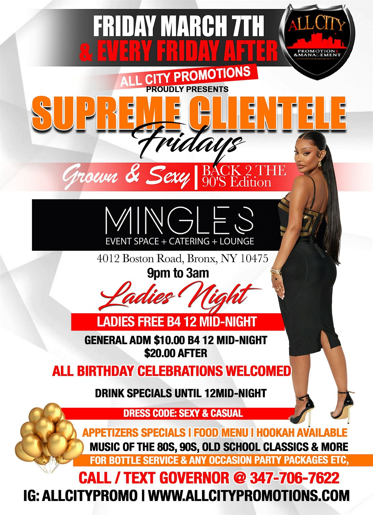 EVERY FRIDAY - Supreme Friday's Grown & Sexy @ MINGLES