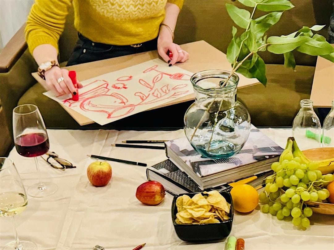 Still Life Drawing 06 - Mustard Cowork x Agapanthus