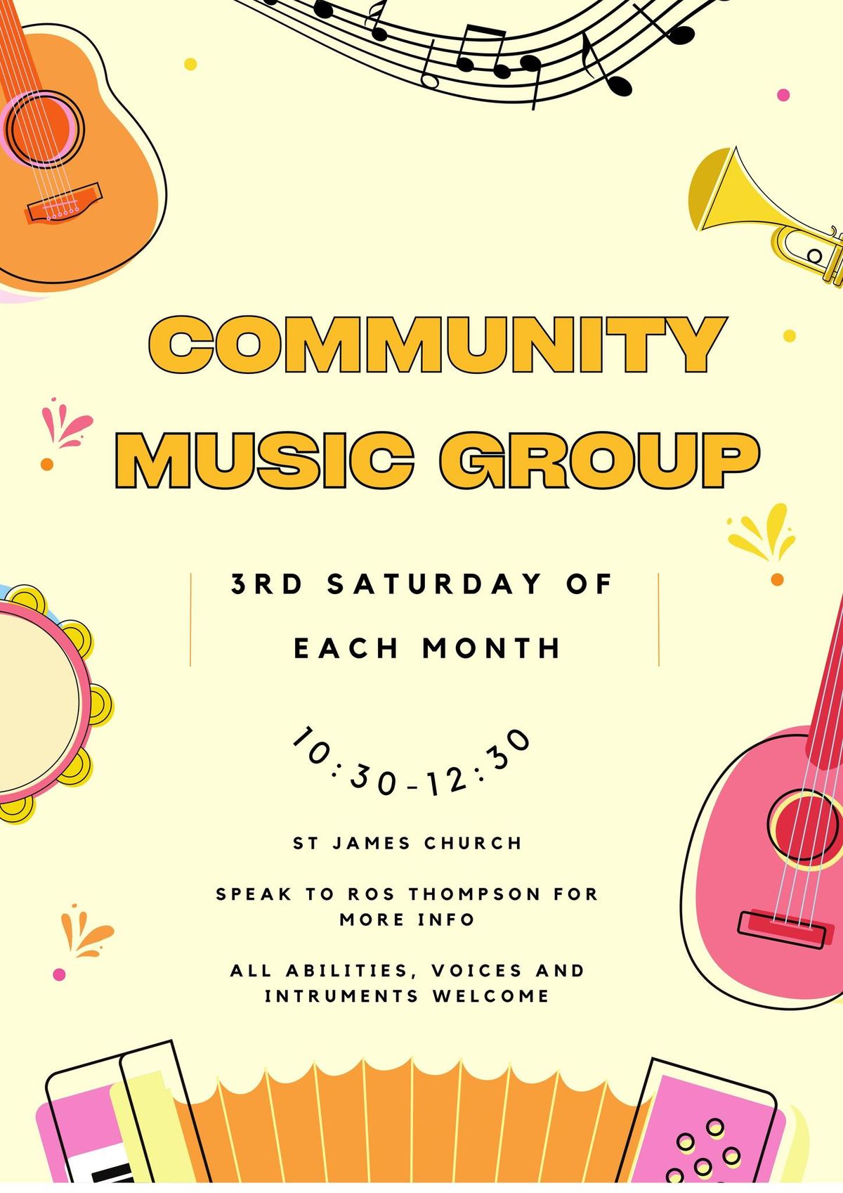 Free Community Music Group for All Abilities