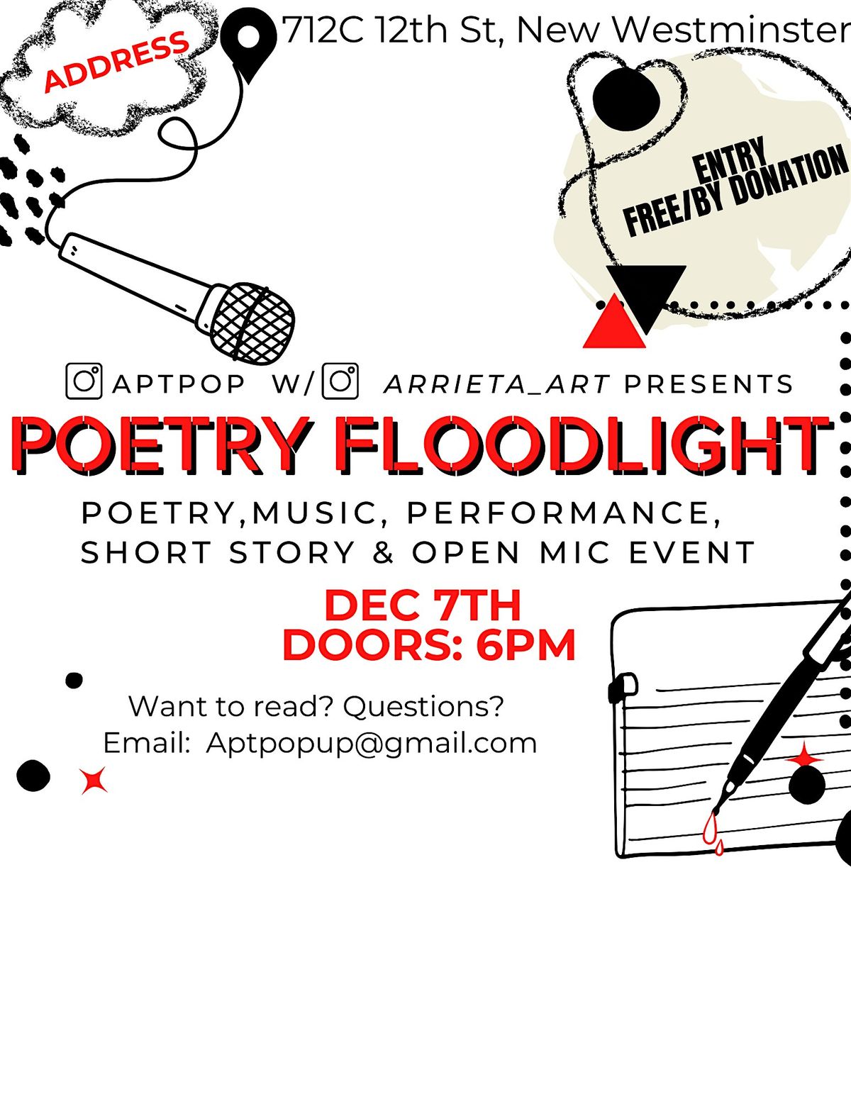 Poetry Floodlight  & Open Mic - PWYC