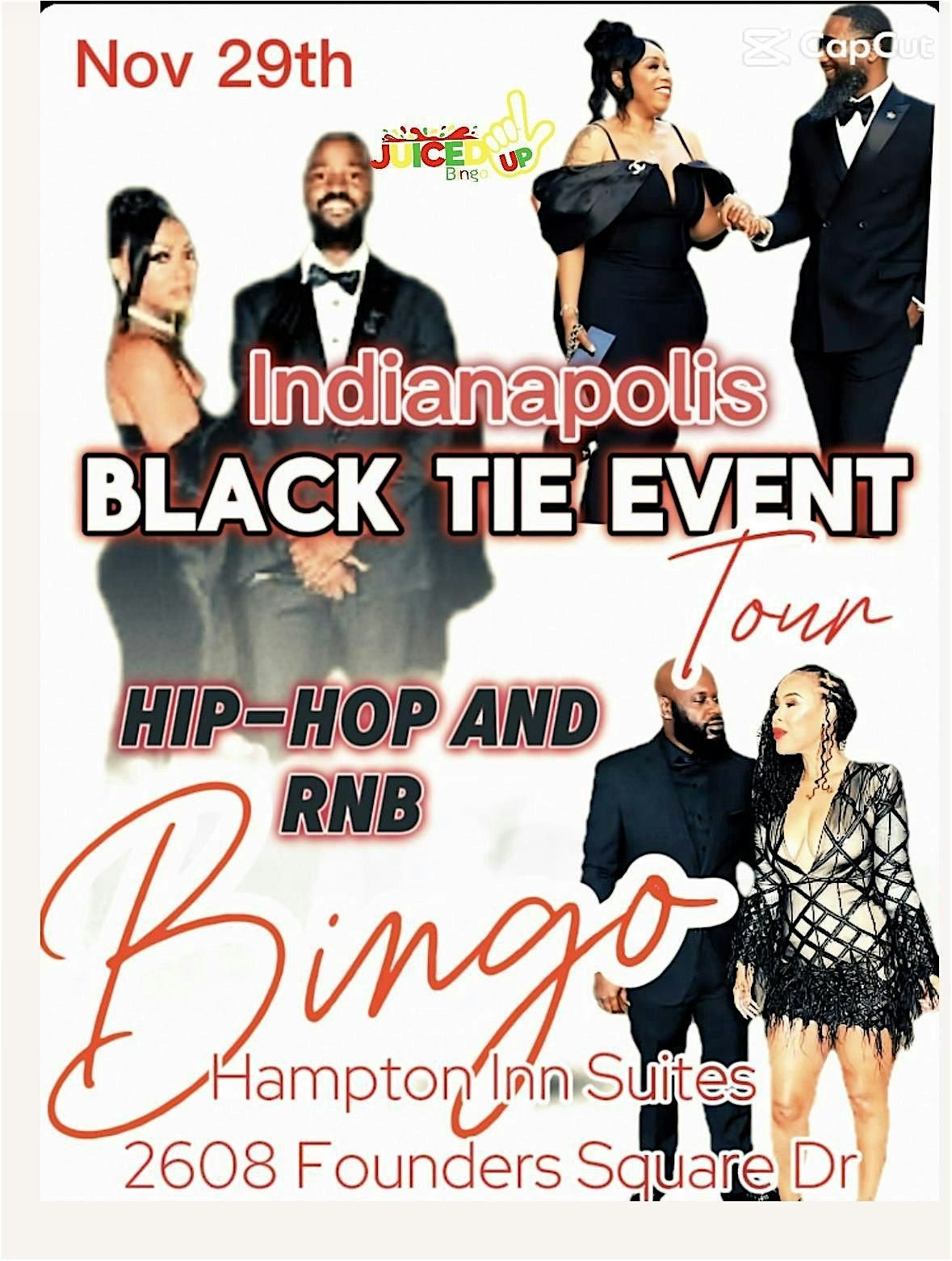 Juiced Up Hip Hop and RnB Black Tie Bingo