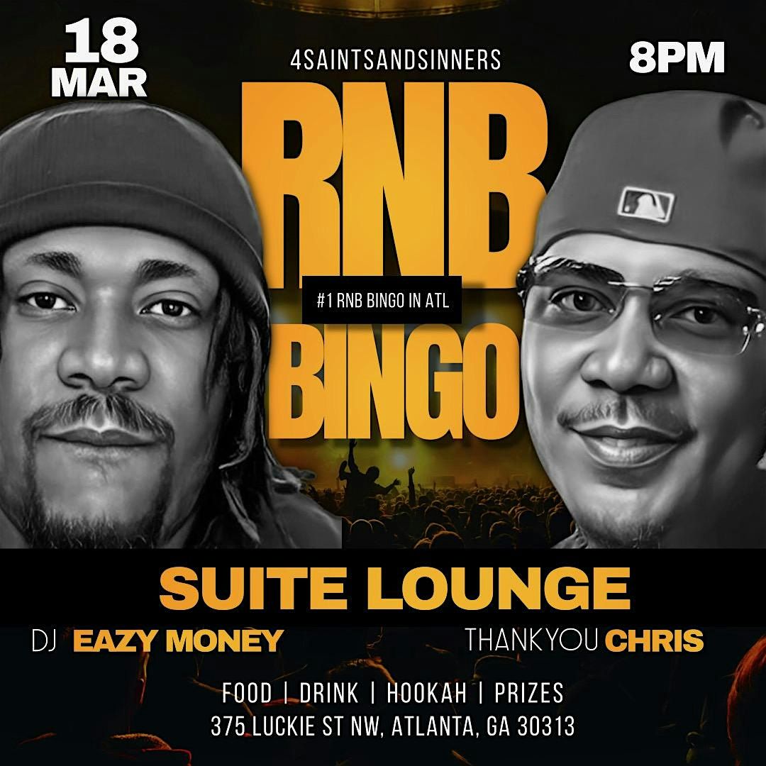 R&B Bingo @ SUITE LOUNGE TUESDAYS 7PM W\/THANK YOU CHRIS FREE