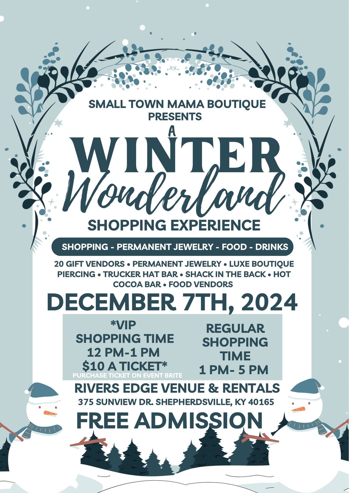 WINTER WONDERLAND SHOPPING EXPERIENCE 