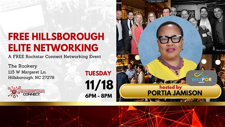 Free Hillsborough Elite Rockstar Connect Networking Event (November, NC)