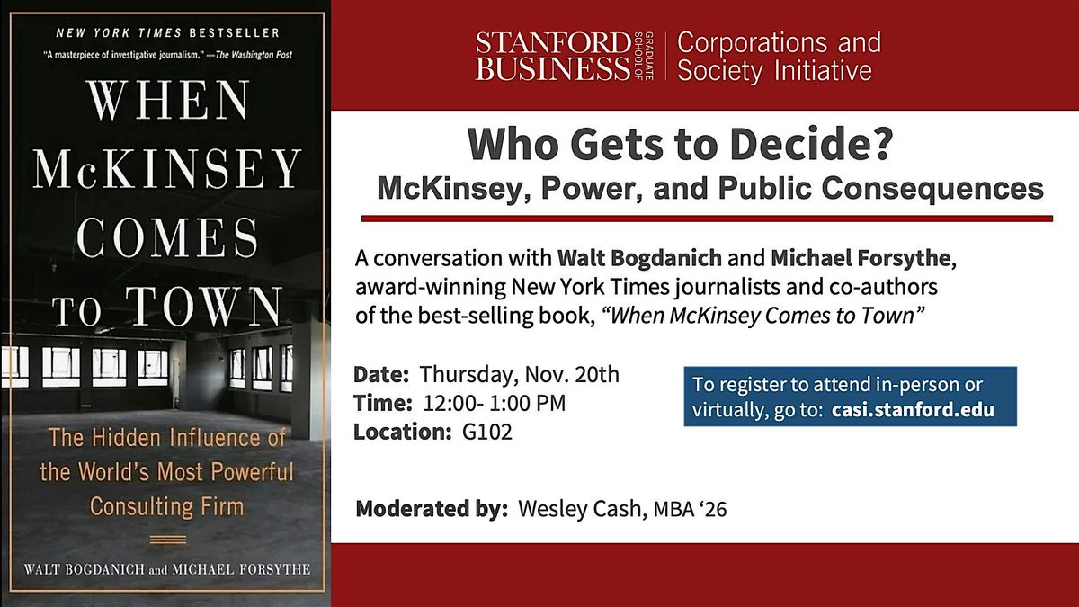 Who Gets to Decide? McKinsey, Power, and Public Consequences