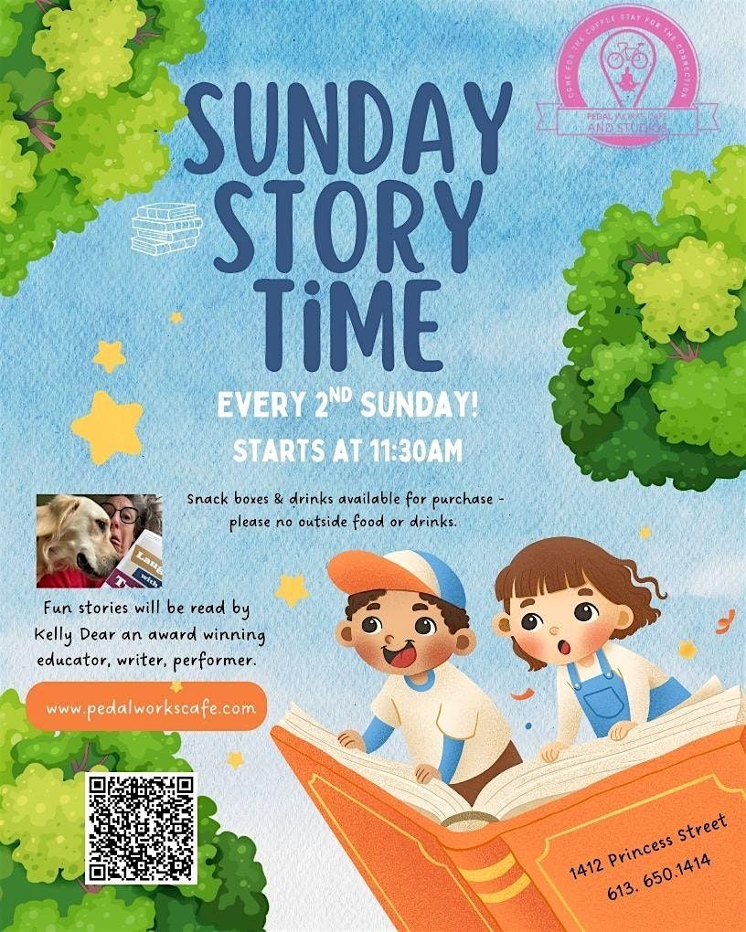 Sunday Story Time at Pedal Works Caf\u00e9 & Studios