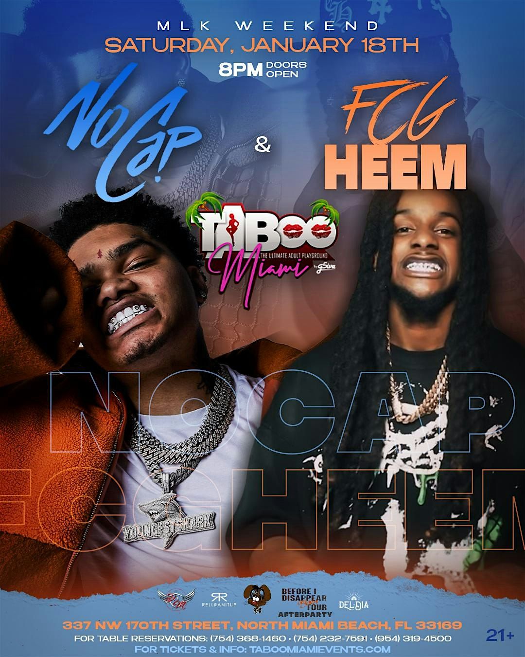 NO CAP & FCG HEEM LIVE ( BEFORE I DISAPPEAR TOUR AFTER PARTY)