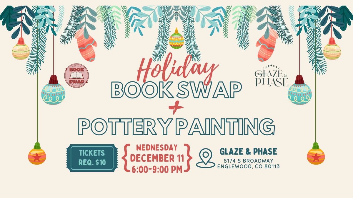 Holiday Book Swap + Pottery Painting