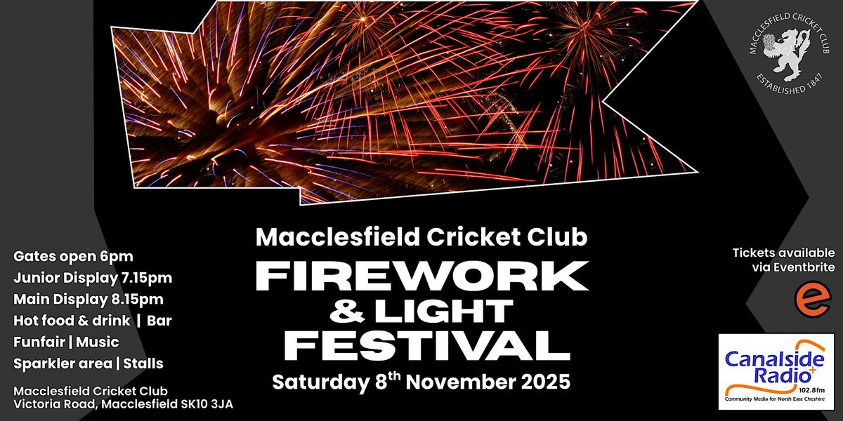 Macclesfield Cricket Club Firework & Light Festival 2025