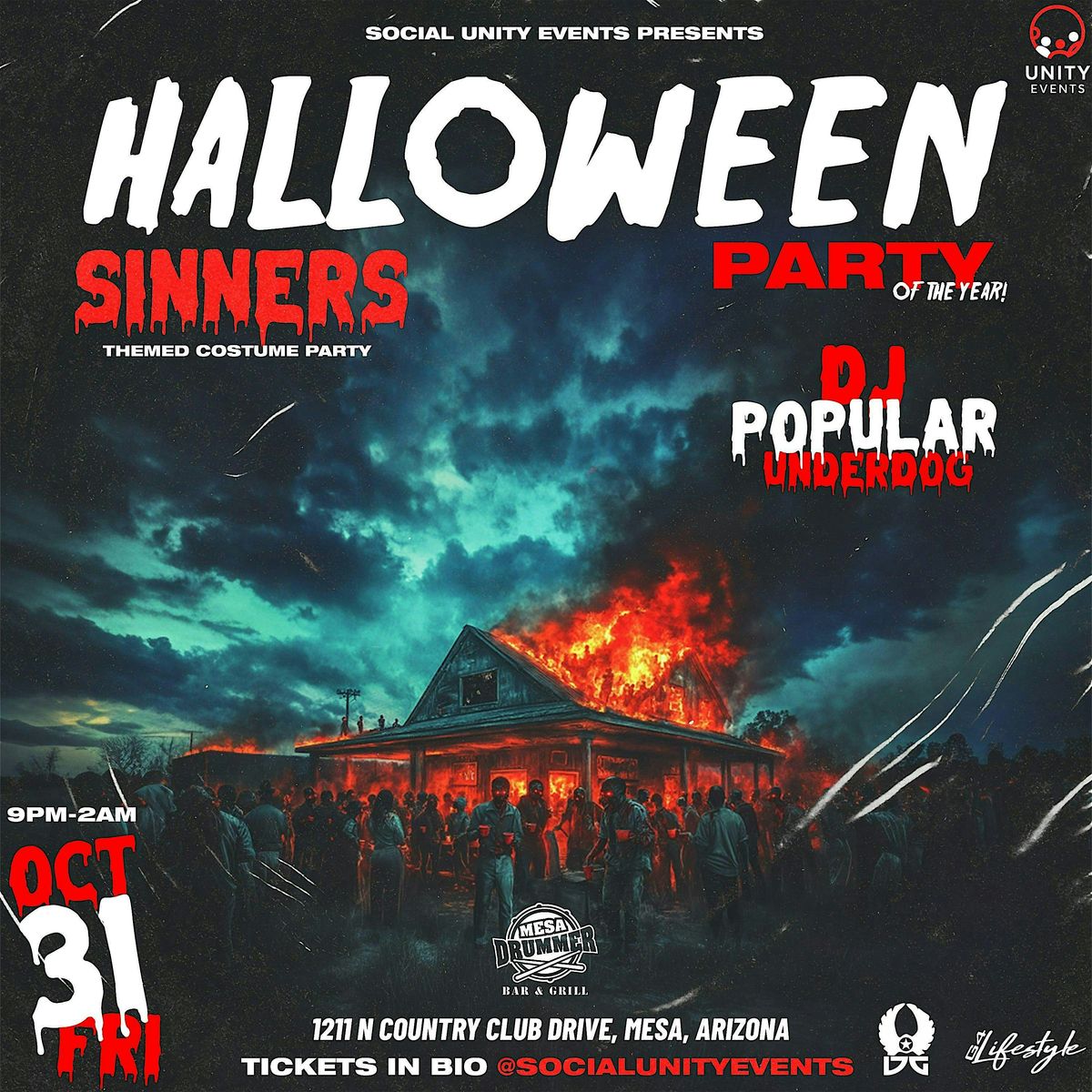 Sinners Halloween Party of the Year!