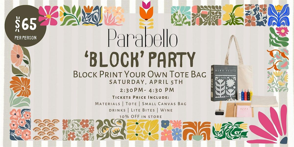 Block Party at Parabello: Make Your Own Tote