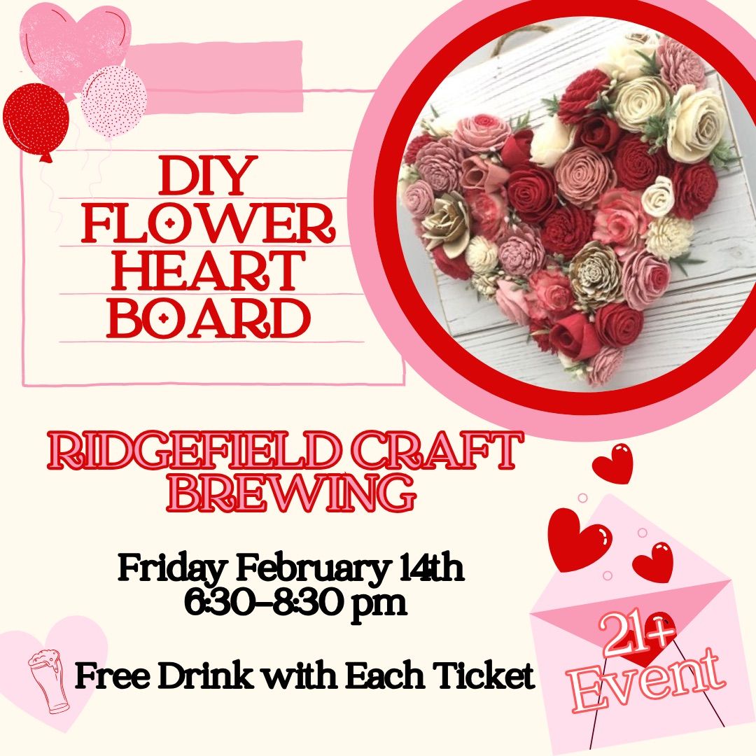 DIY Flower Heart Board