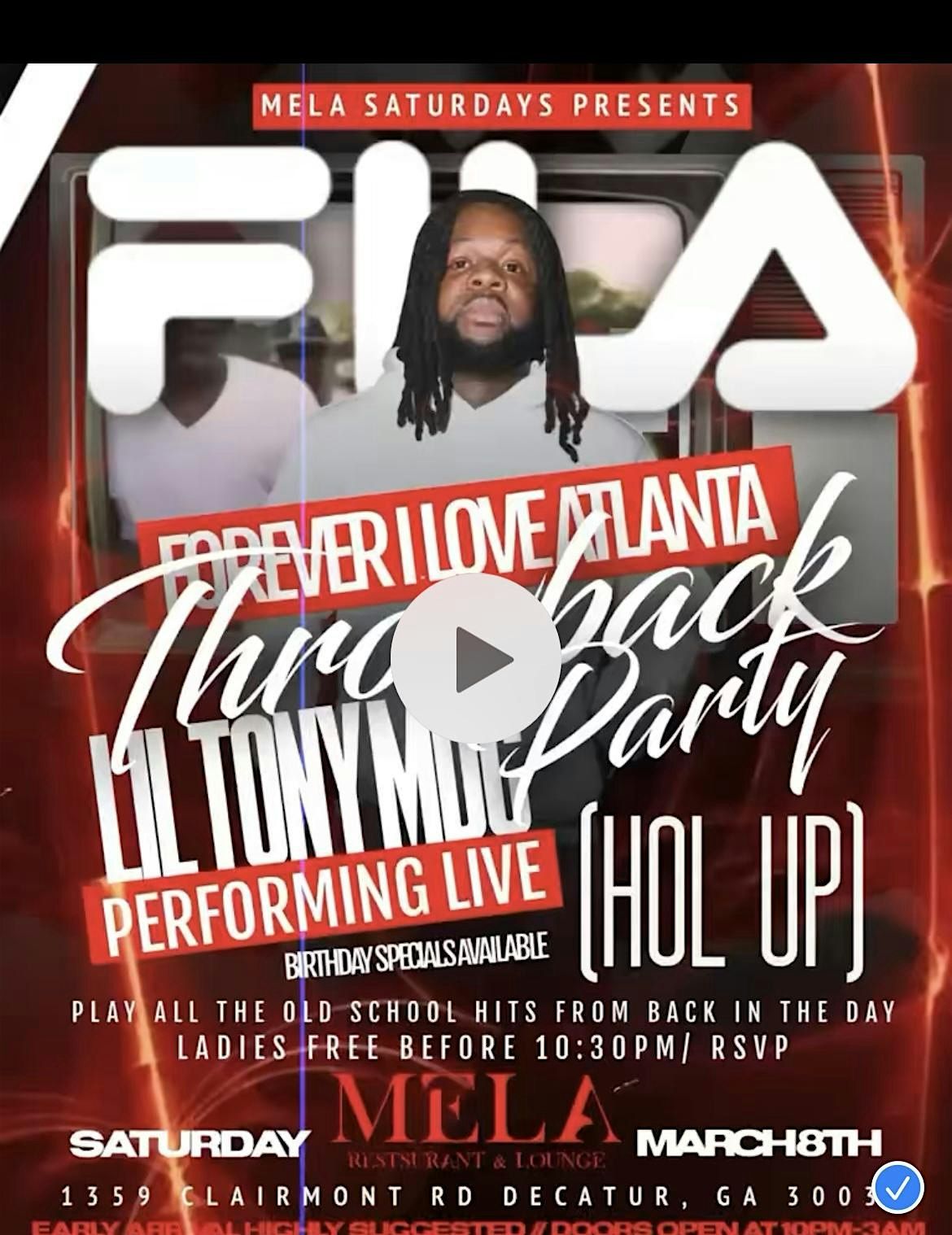 FOREVER I LOVE ATLANTA THROW BACK PARTY @ MELA SATURDAY