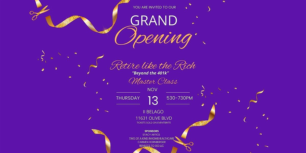 RETIRE like the RICH "Beyond the 401K" Master Class