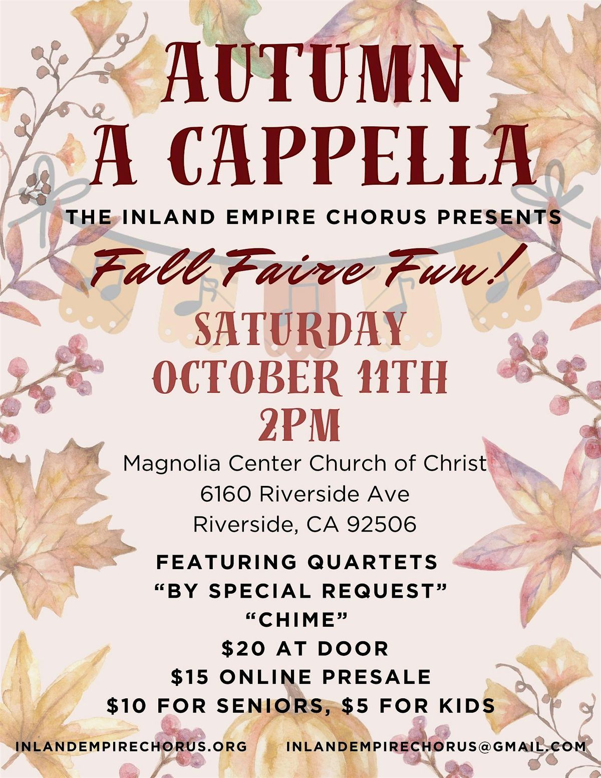 Autumn A Cappella!