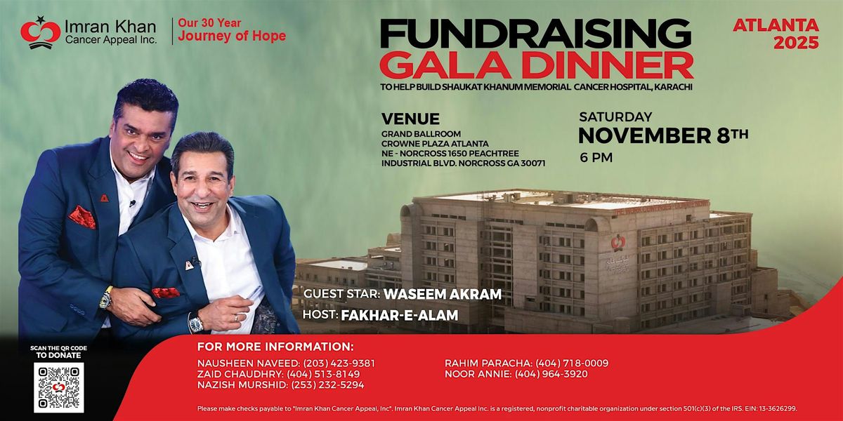 Shaukat Khanum Fundraising Gala Dinner in Atlanta, USA