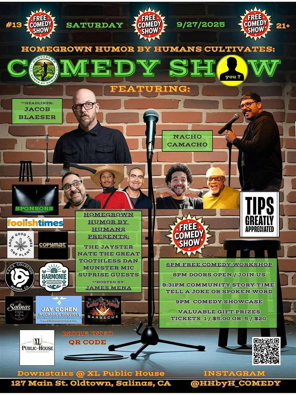 HHH COMEDY SHOW & XL PUBLIC HOUSE \/ IN THE CEREBRAL CELLAR