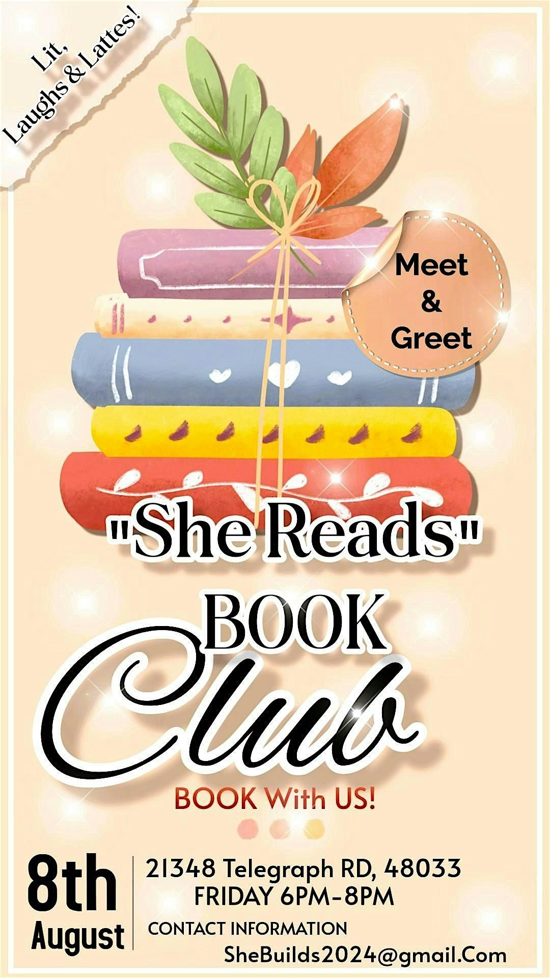 "She Reads" Book Club Meet & Greet!