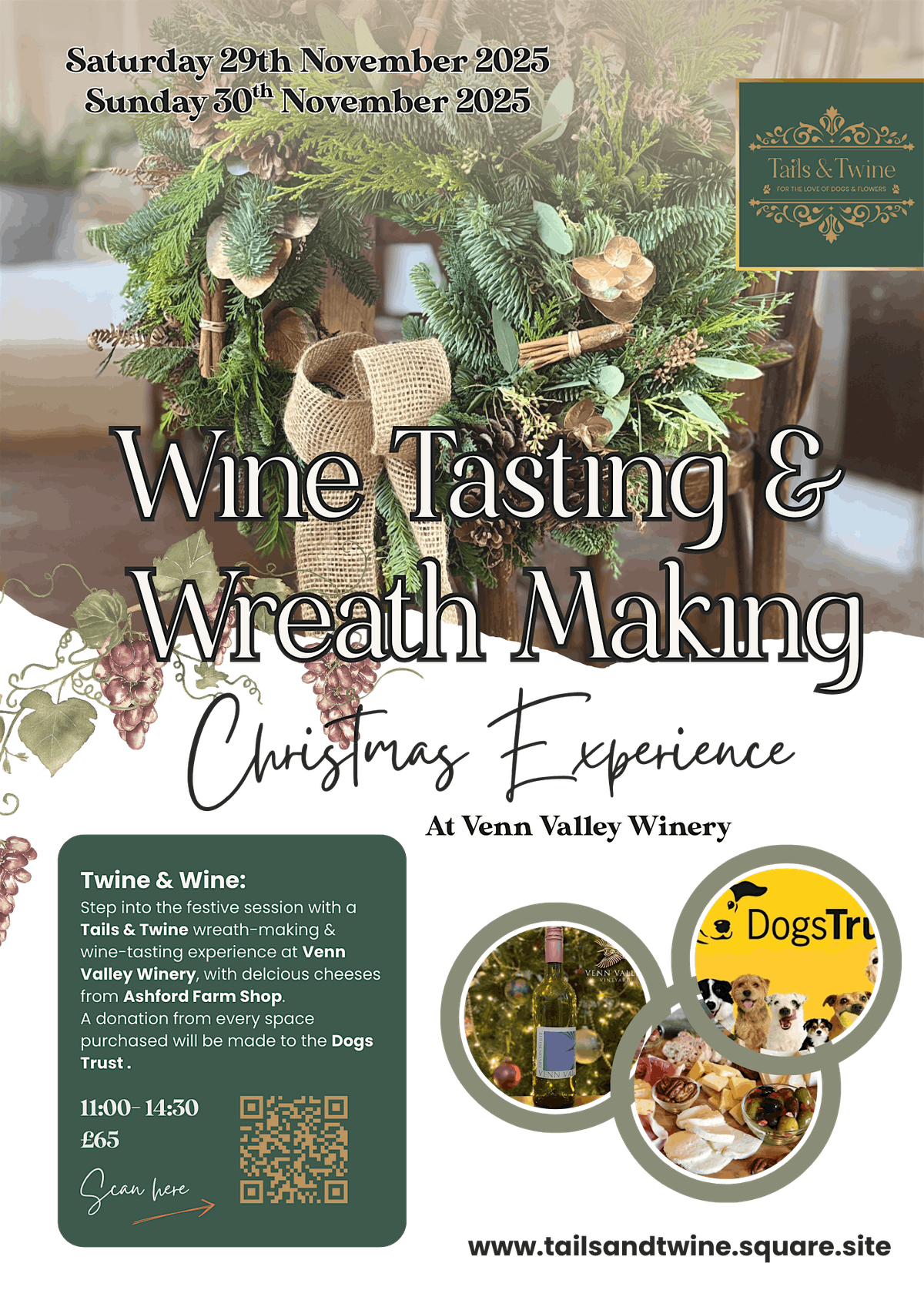 Twine & Wine: Wreath Making & Wine Tasting Christmas Experience