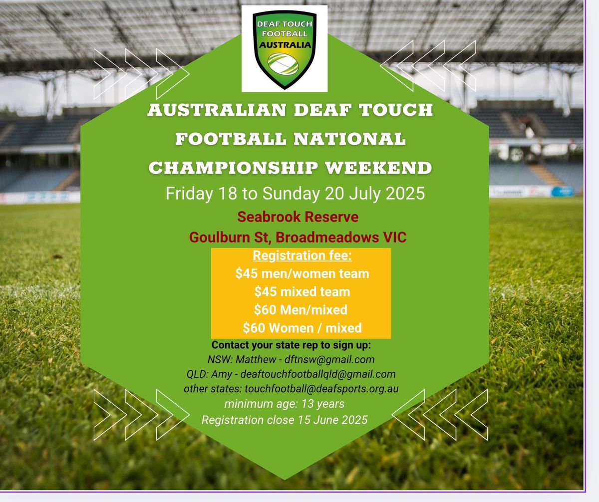 National Deaf Touch Football Weekend 2025