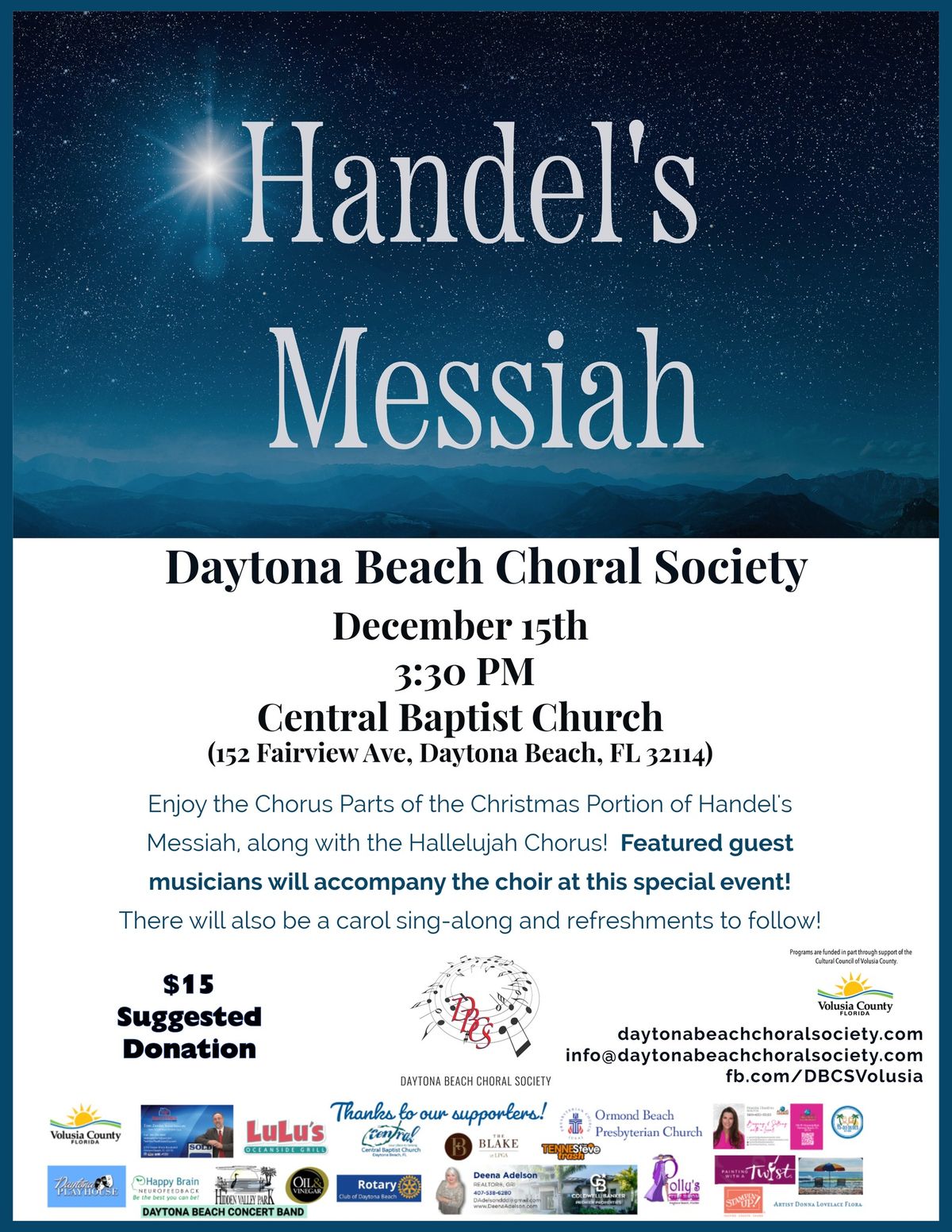 DBCS Holiday Concert @ Central Baptist Church (Daytona Beach)