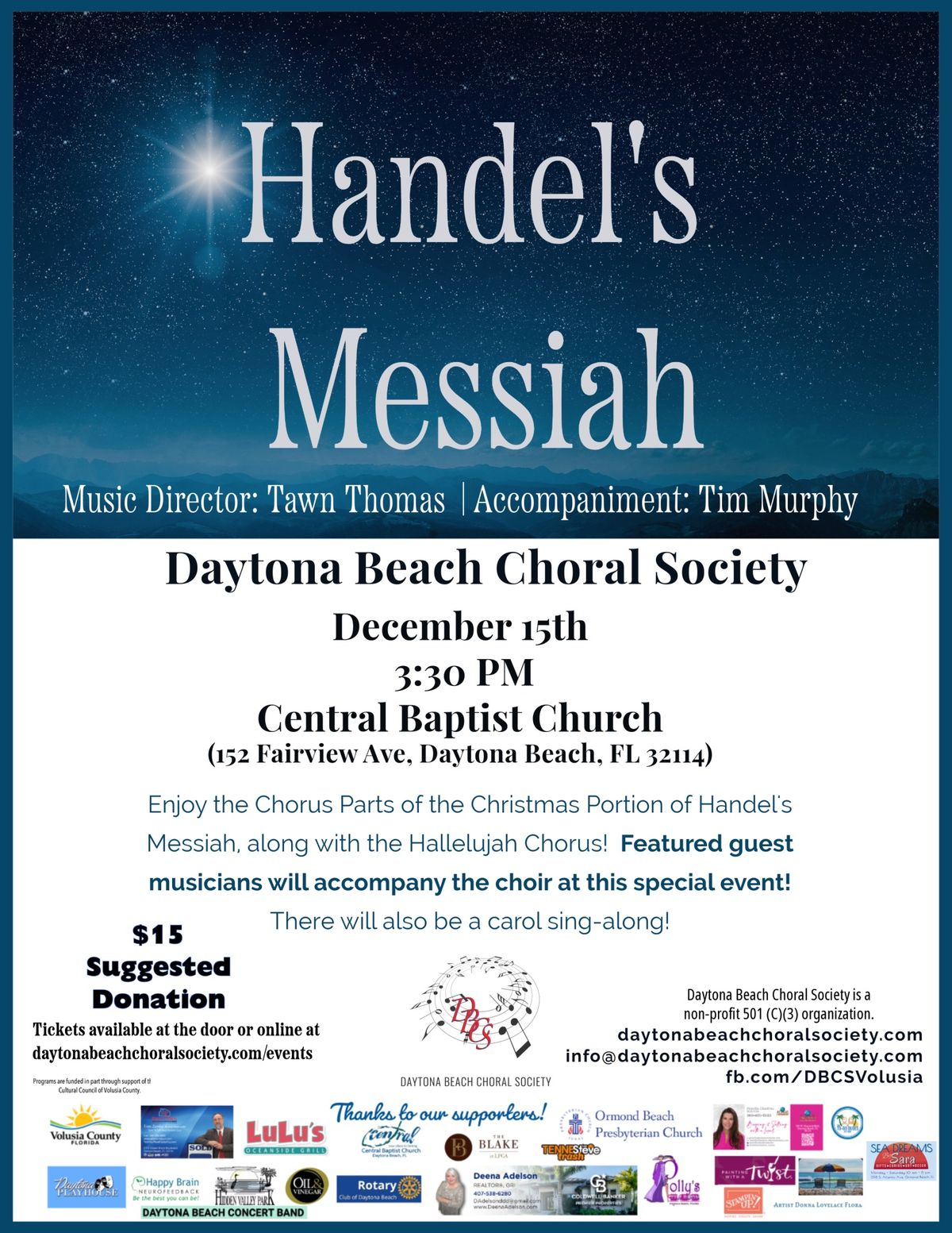 DBCS Holiday Concert @ Central Baptist Church (Daytona Beach)