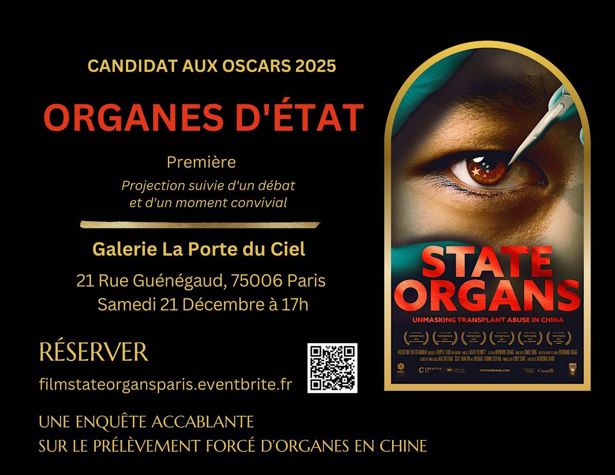 Premi\u00e8re du documentaire "State Organs" en France