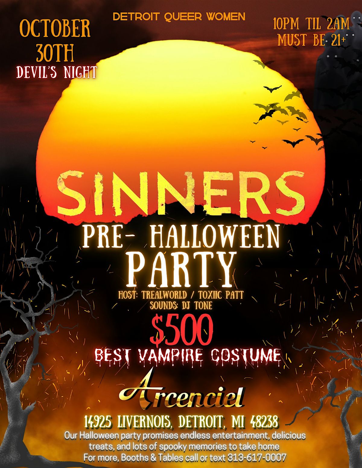 SINNERS Pre-Halloween Party