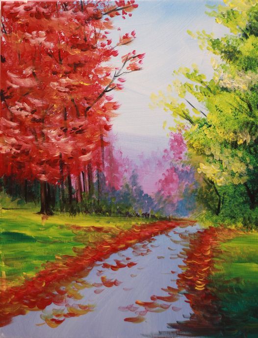 Sip & Paint Friday Night: Colourful Trees!