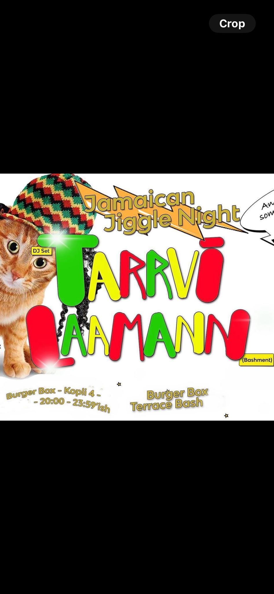 DJ Tarrvi Laamann! Reggae night!